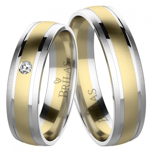 Matis Colour GW - snubné prstene z kombinovaného zlata